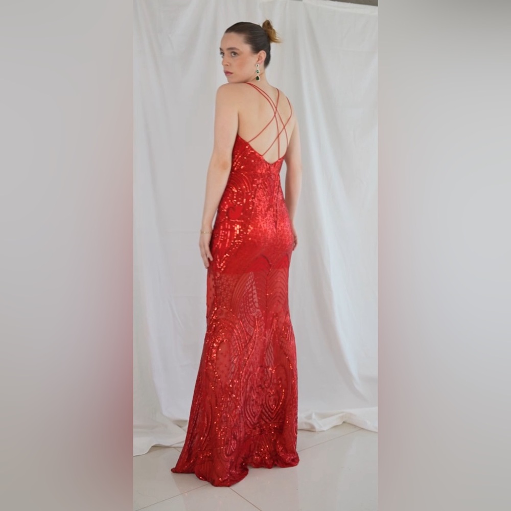 Introducing the stunning Red Sequin Dress!